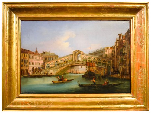 Venice, The Rialto Bridge - Giuseppe Coen (1811–1856)